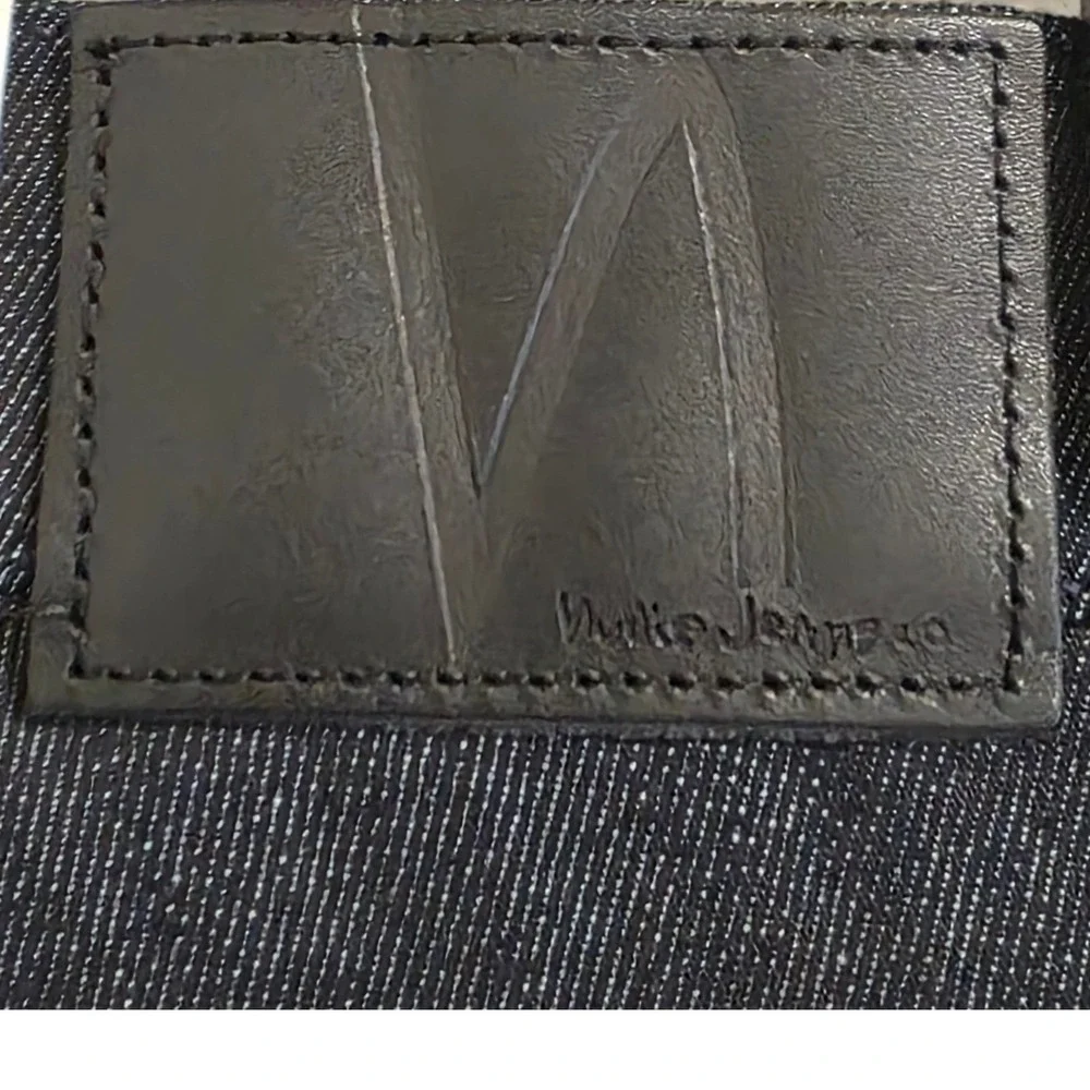 Nudie Jeans Grim Tim Mens 29x34 Dry Navy Dips Organic Cotton Slim Straight New